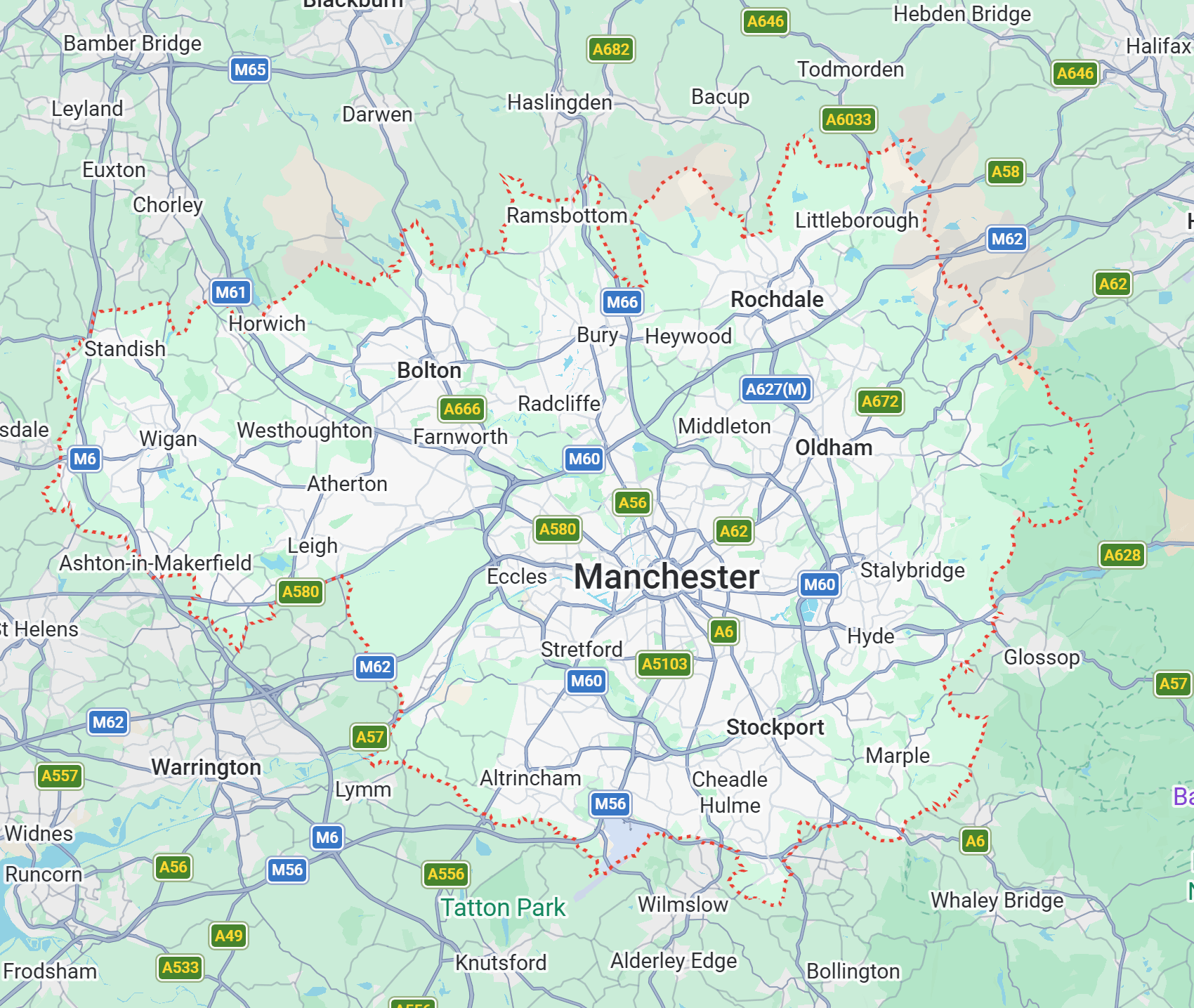 Map of Manchester