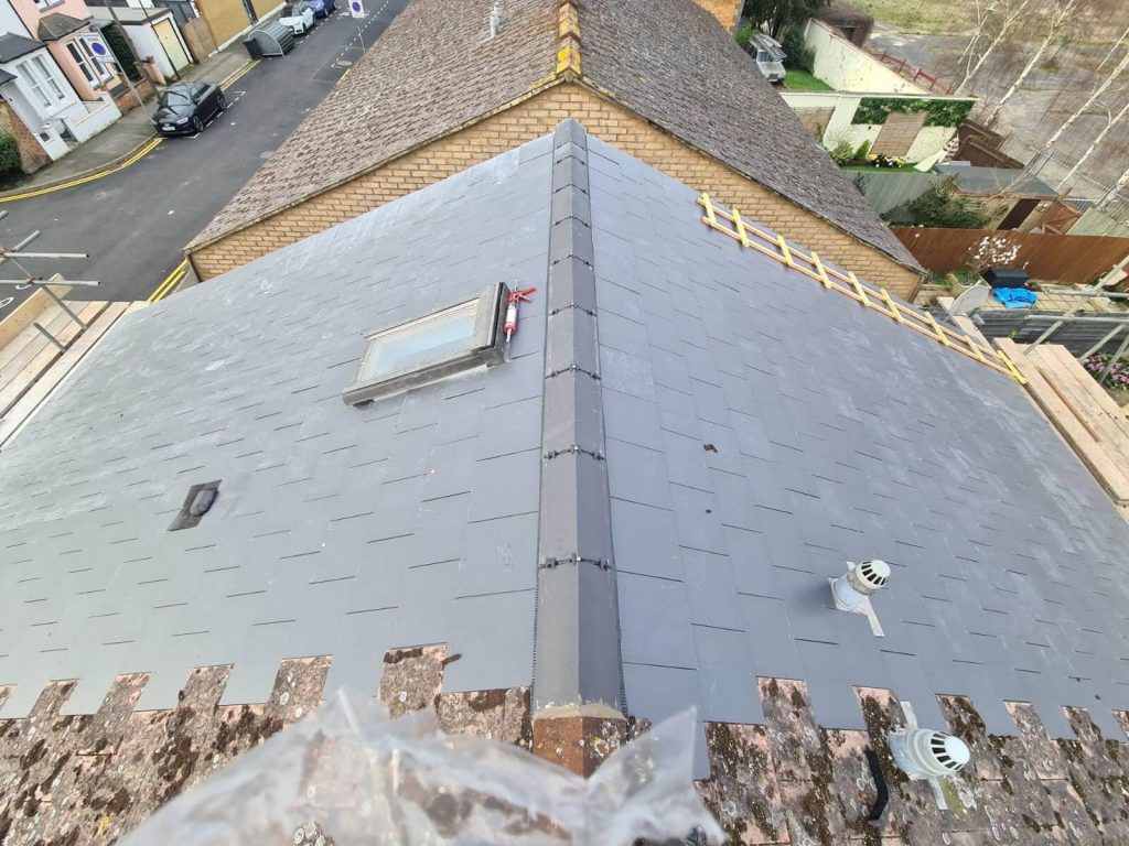 slate roof on house
